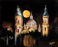 Basilica Pilar por la  noche