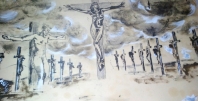 Crucifixión of woman